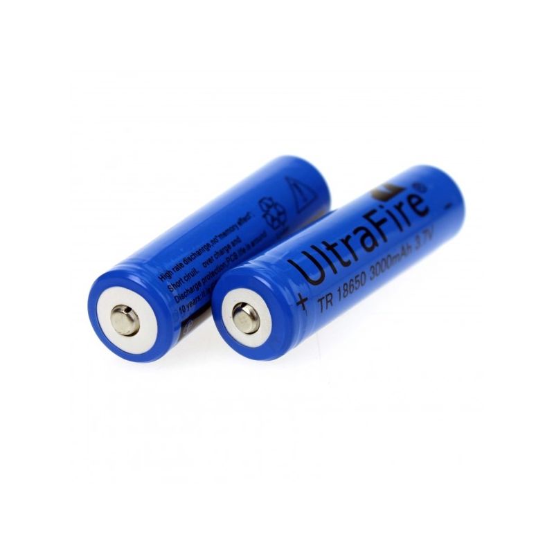 UltraFire TR 3000mAh 3.7V Li-ion hög kapacitet batteripar snabb laddning miljövänliga och hållbara batterier