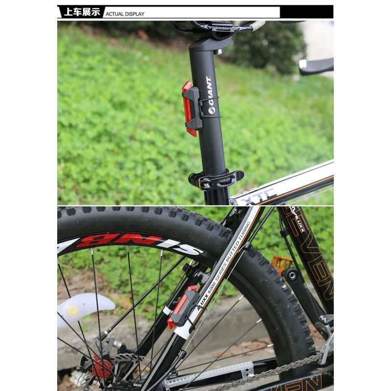 Bärbar USB-Uppladdningsbar Cykel bakljus med dynamiska blixtlägen perfekt som cykelsäkerhetstillbehör