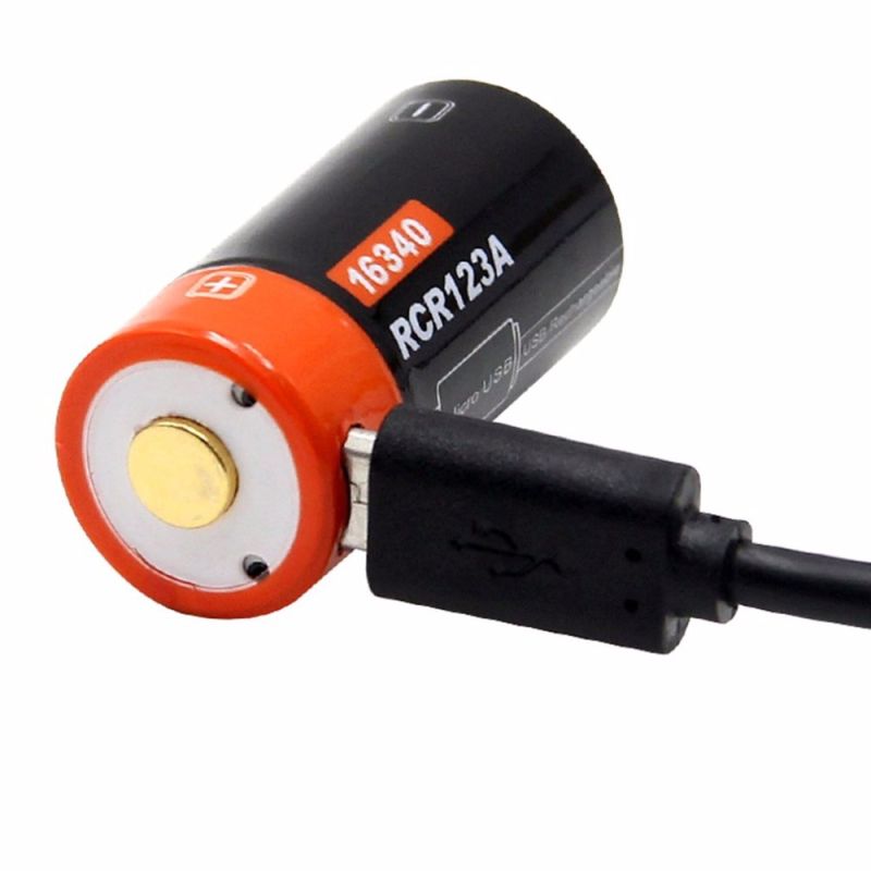 Innovativt 16340 650mAh 3.7V Li-ion batteri för säkerhetsutrustning miljövänligt och hög energitäthet