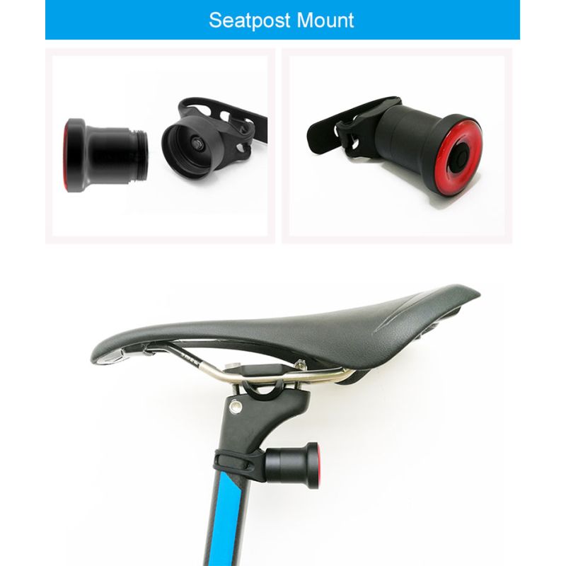 Xlite100 Intelligent cykeltackljus för ökad cykelsynlighet säkerhetsutrustning USB uppladdningsbar cykeltillbehör