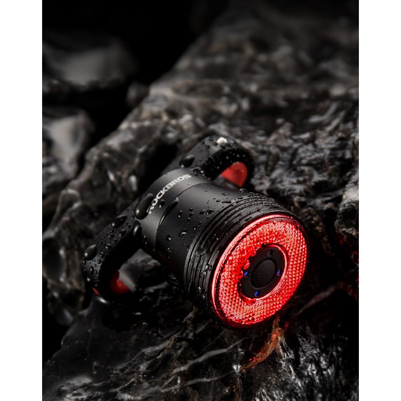 ROCKBROS Q5 cykelbakljus cykel smart ljus med automatisk bromsavkänning IPX6 vattentät för cykelsäkerhet