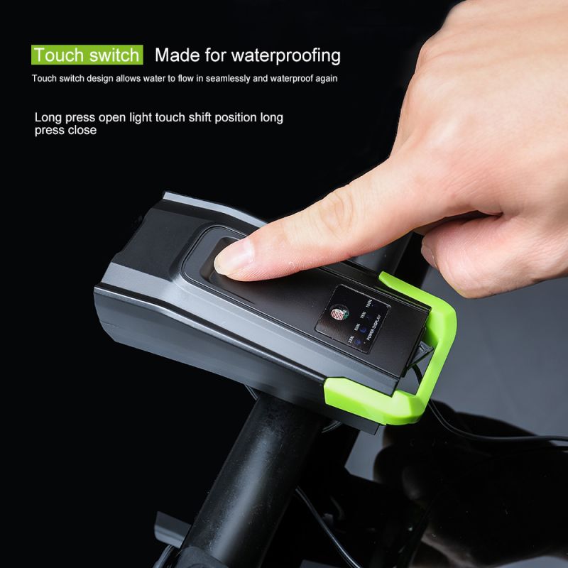 Cykelbelysning 2x T6 LED 2400 Lumen USB uppladdningsbar för stads pendling och ojämn terräng cykelsäkerhet