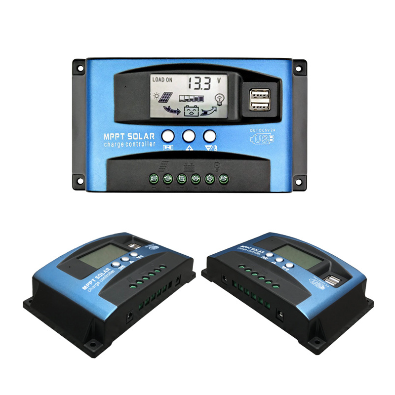 Effektiv MPPT solcellsladdningsregulator 30A-100A med LCD-skärm och solenergioptimering för hållbar laddning