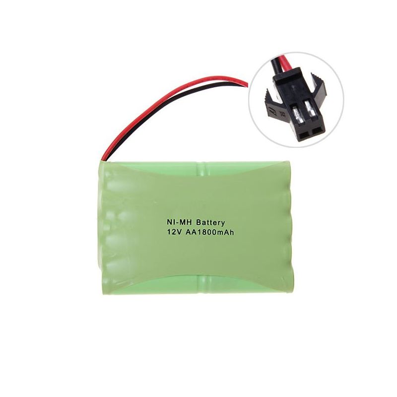 12V AA uppladdningsbart batteri med Stor SM-kontakt 1800mAh högkapacitet för modellflygplan och hushåll