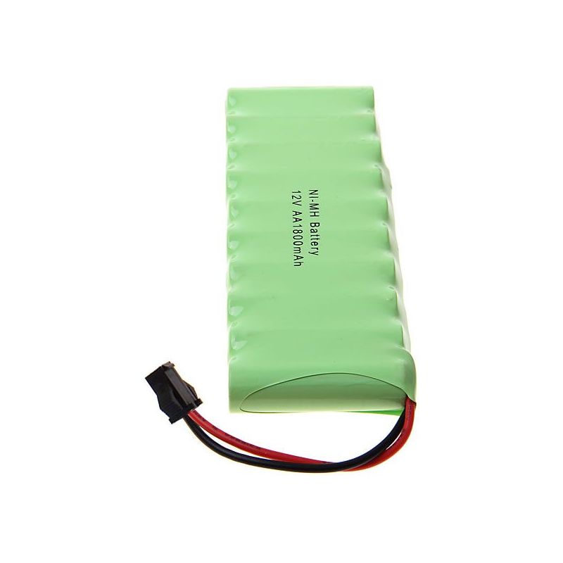 12V AA 1800mAh Ni-MH uppladdningsbart batteri stor SM-kontakt hög kapacitet miljöansvarigt batteri
