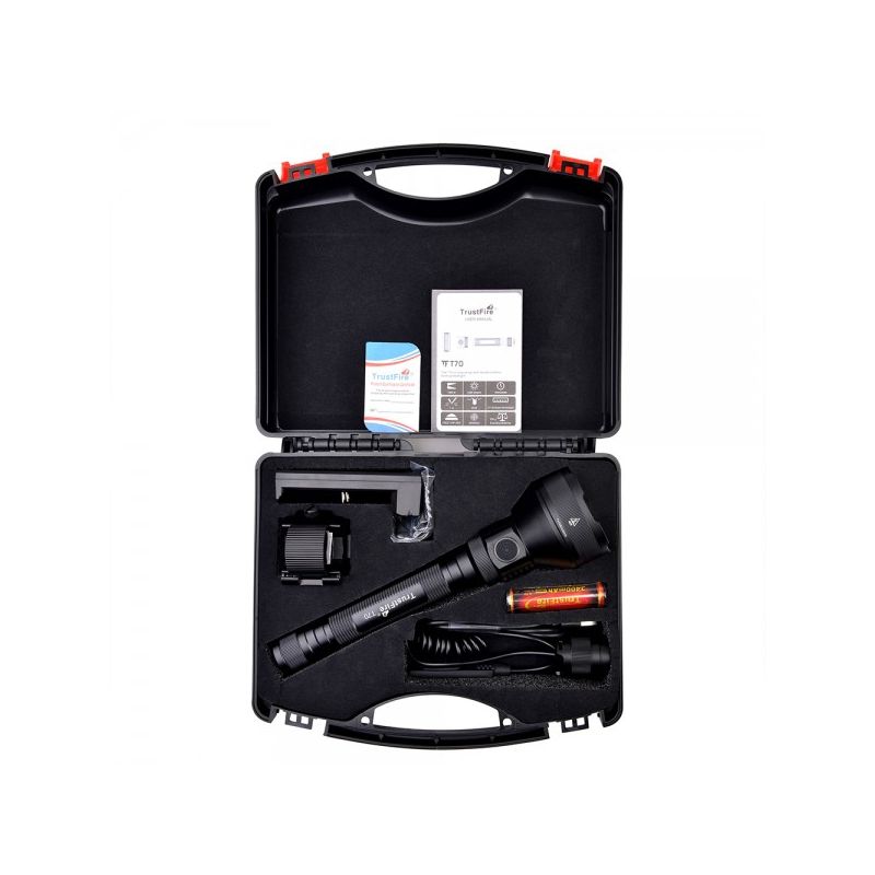 Trustfire T70 Kit uppladdningsbar LED-ficklampa 2300 lumen lång räckvidd perfekt för utomhusäventyr jakt