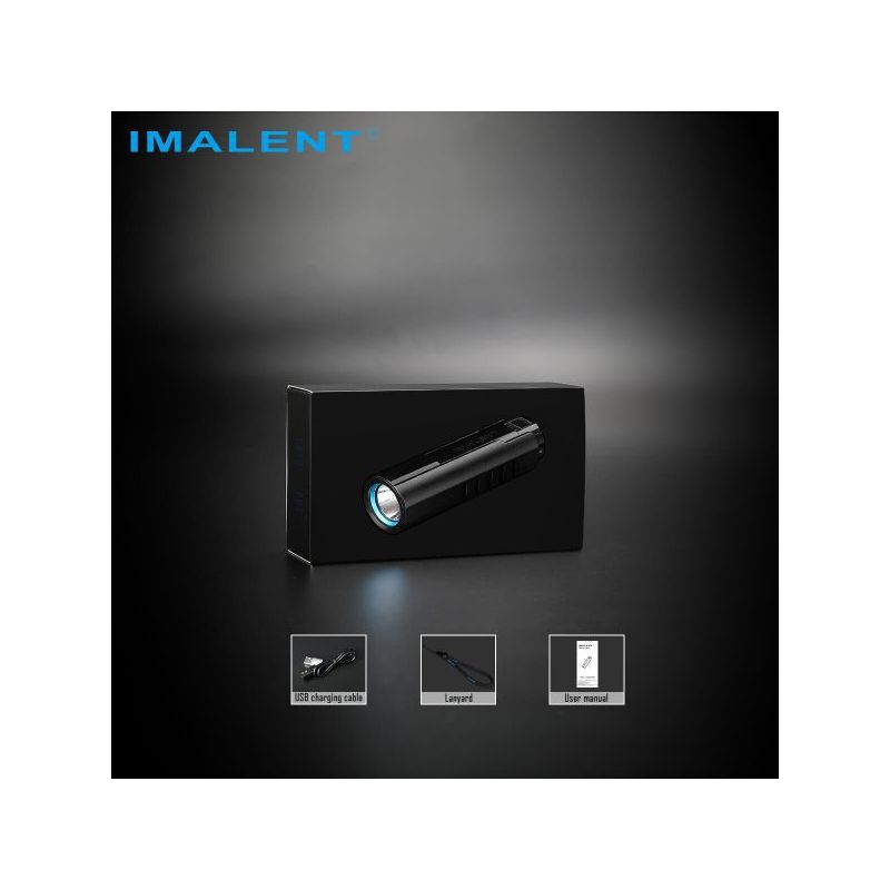 Imalent LD70 4000 Lumen LED ficklampa med OLED-skärm och flera belysningslägen kompakt och bärbar design