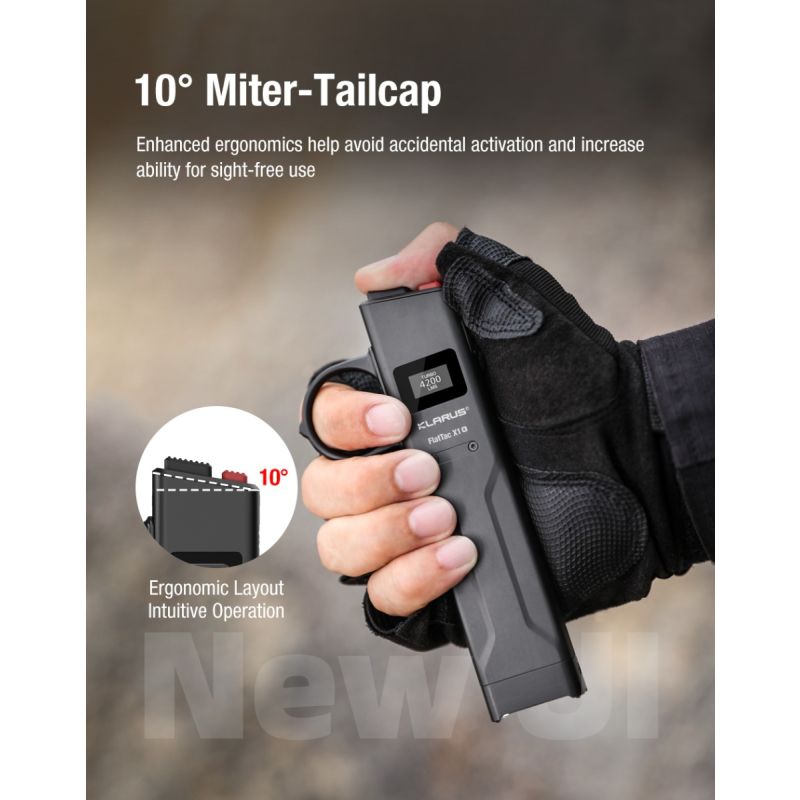 Klarus X1 EDC Ficklampa 4200LM – Ultra-tunn Taktisk Nödljus med SST-70, Perfekt för Camping & Vandring