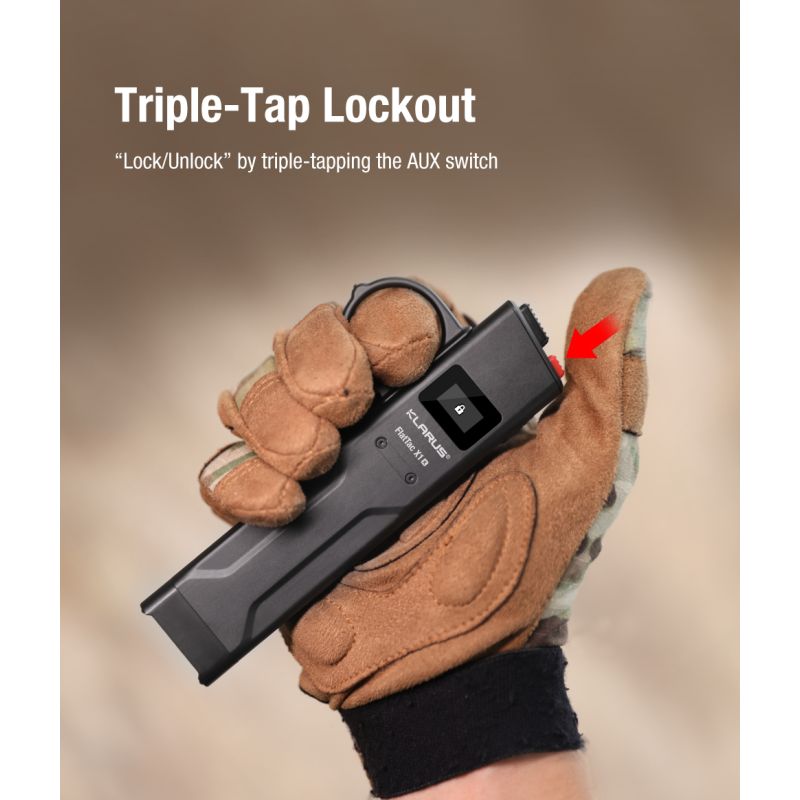 Klarus X1 EDC Ficklampa 4200LM – Ultra-tunn Taktisk Nödljus med SST-70, Perfekt för Camping & Vandring