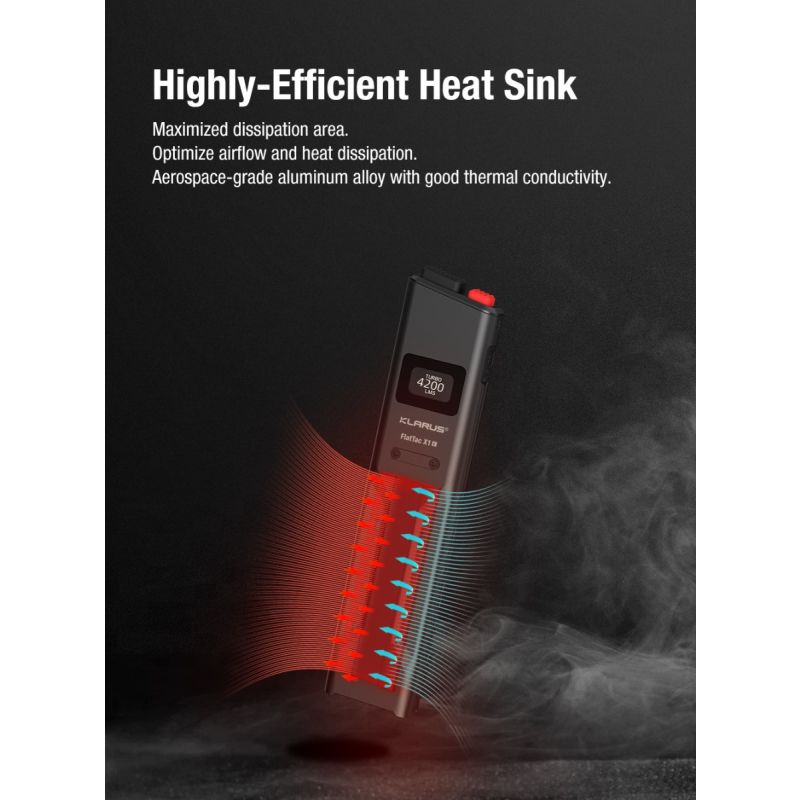 Klarus X1 EDC Ficklampa 4200LM – Ultra-tunn Taktisk Nödljus med SST-70, Perfekt för Camping & Vandring