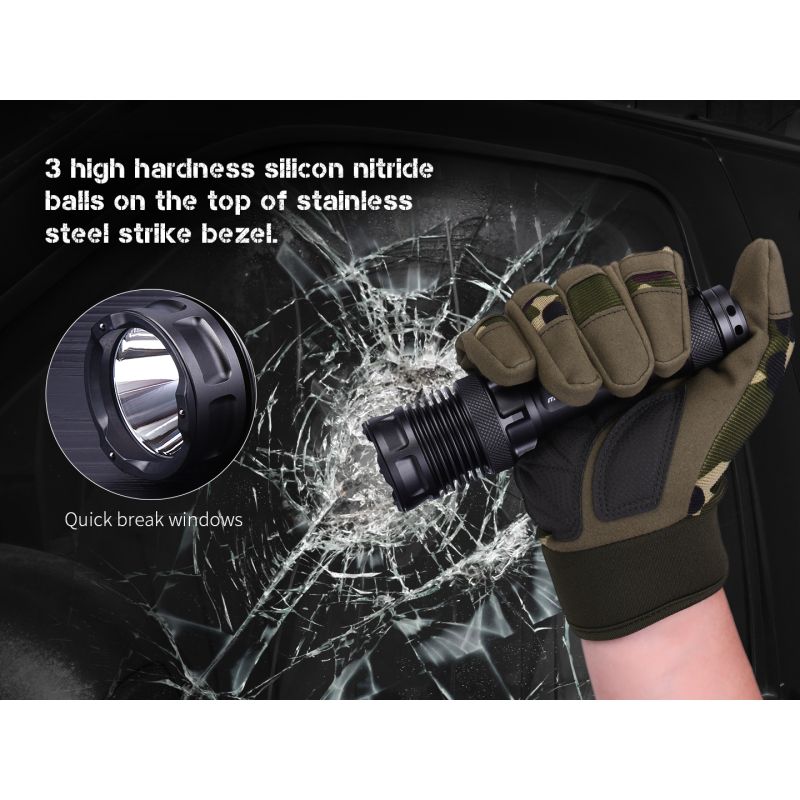 JETBEAM M37 PRO Taktisk Ficklampa 3700lm Militär Polisficklampa med 21700 Batteri, 340m Räckvidd, IPX8