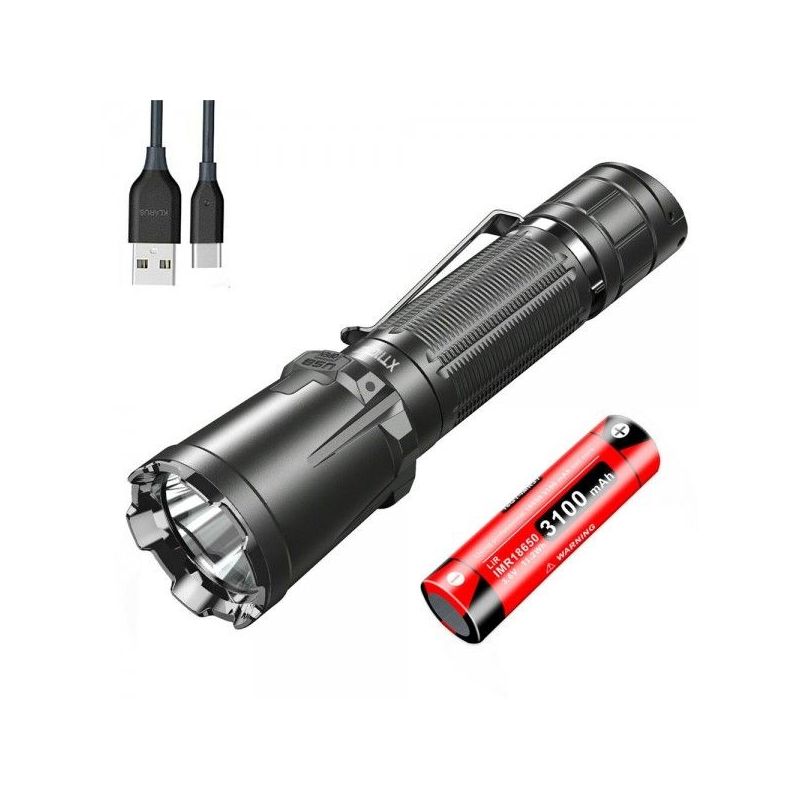 Klarus XT11GT PRO V2.0 med Luminus SST-70 hög lumen ficklampa 3300 lumen USB-C uppladdningsbar nödficklampa