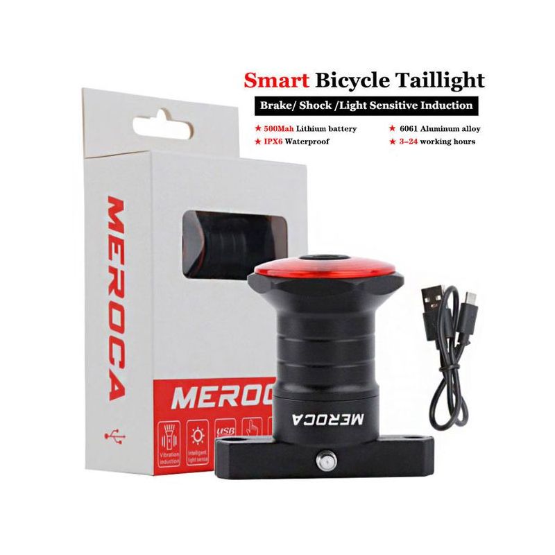 Upptäck intelligent cykelbakljus med auto induktionsbroms och USB-laddning för säker och bekväm pendling