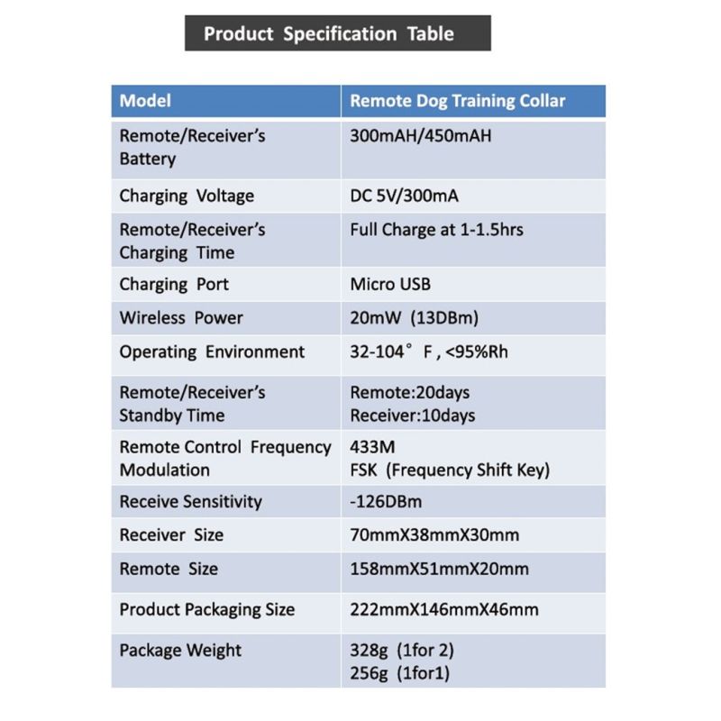 Laddningsbar vattentät hundträningskrage fjärrkontroll och pipvibration chocklägen effektiv för alla raser