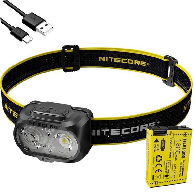 Nitecore UT27 pannlampa 520 lumen mångsidiga belysningslägen robust design för nattäventyr och stjärnskådning