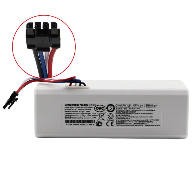 Original Robot Batteri 1C P1904-4S1P-MM för Xiaomi Mijia Sopa Mopping Robot Ersättningsbatteri 37.44Wh