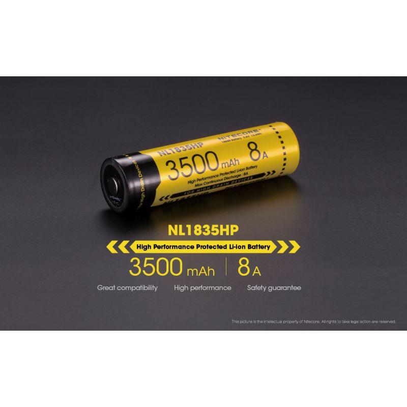 Nitecore NL1835HP 3500mAh högpresterande 18650 batteri för pålitlig och långvarig portabel energi