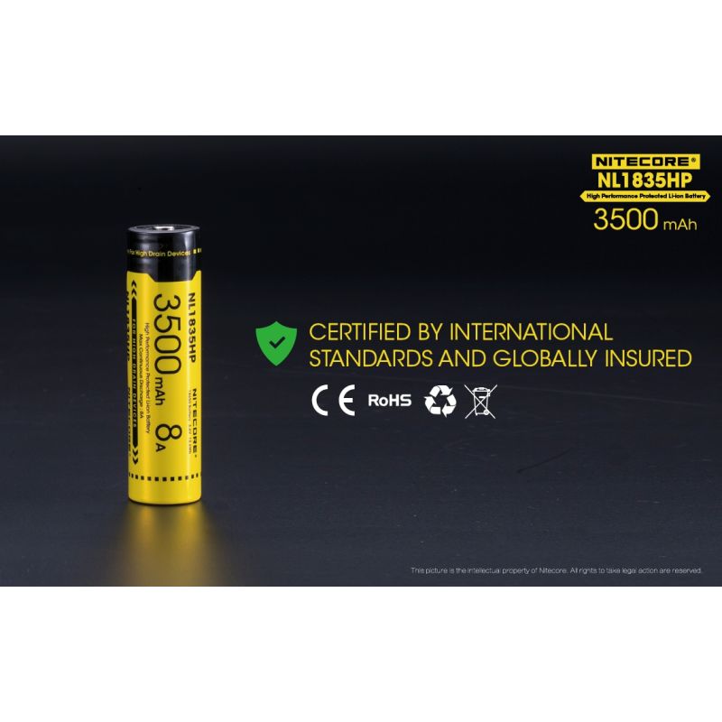 Nitecore NL1835HP 3500mAh högpresterande 18650 batteri för pålitlig och långvarig portabel energi
