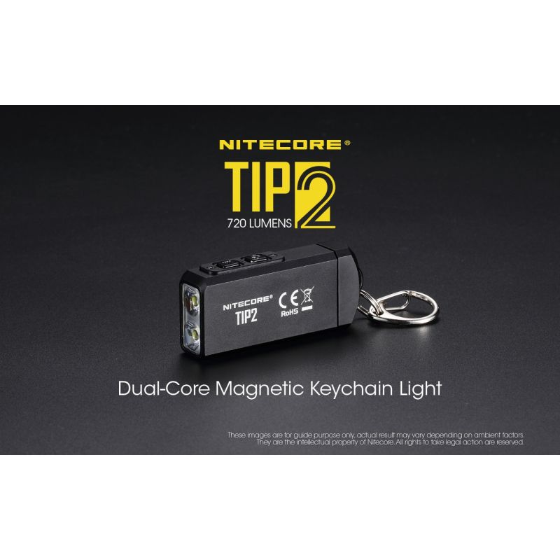 NITECORE TIP2 Nyckelring Ficklampa 720 Lumens USB Uppladdningsbar Kompakt Design Imponerande Strålavstånd