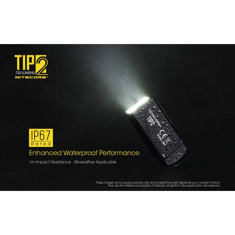 NITECORE TIP2 Nyckelring Ficklampa 720 Lumens USB Uppladdningsbar Kompakt Design Imponerande Strålavstånd