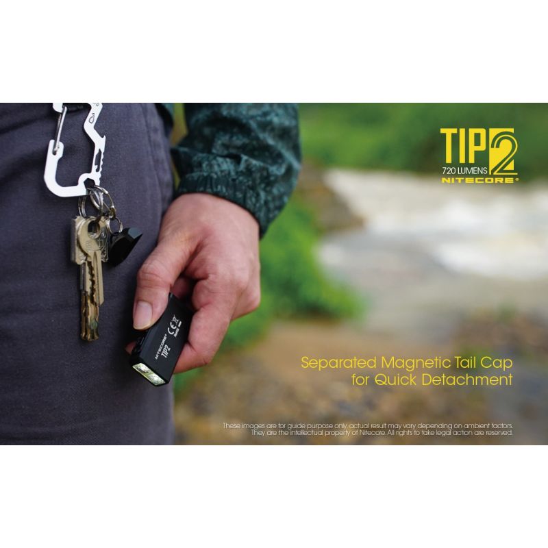 NITECORE TIP2 Nyckelring Ficklampa 720 Lumens USB Uppladdningsbar Kompakt Design Imponerande Strålavstånd