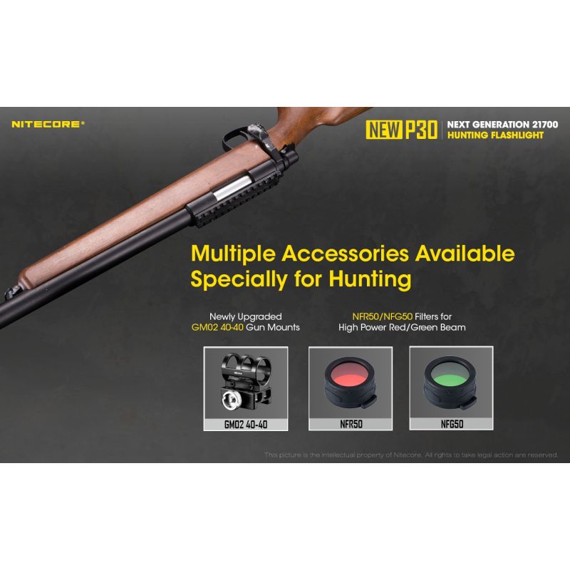 Nitecore P30 XP-L HI V3 LED-ficklampa 1000 lumen 618 m stråle kompakt och hållbar utomhusficklampa