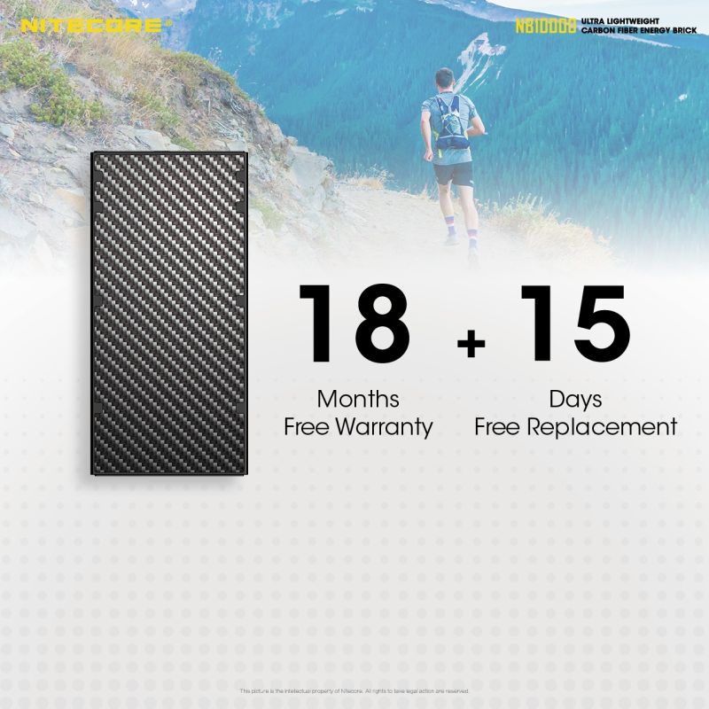 NITECORE NB10000 lättvikt powerbank 10000mAh snabbladdning USB USB-C för iPhone 11 Samsung S10 reseaccessoar