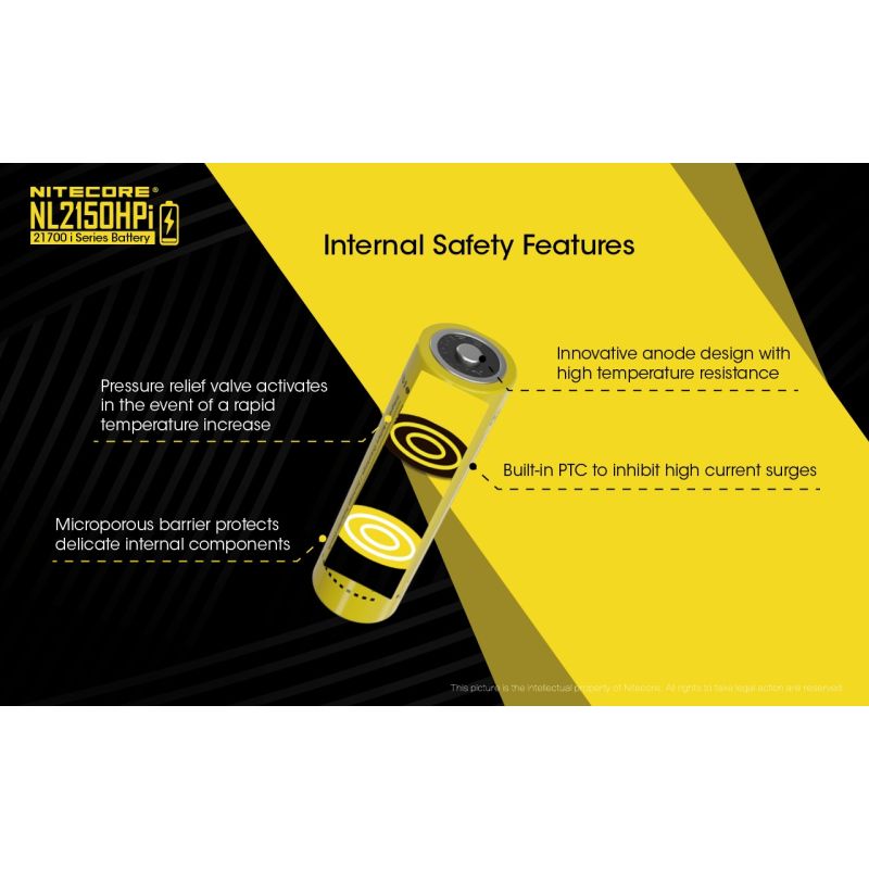 NITECORE NL2150HPI 5000mAh 3.6V Li-ion högprestanda uppladdningsbart batteri för elektroniska enheter och ficklampor