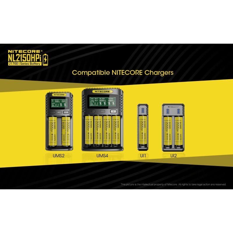NITECORE NL2150HPI 5000mAh 3.6V Li-ion högprestanda uppladdningsbart batteri för elektroniska enheter och ficklampor