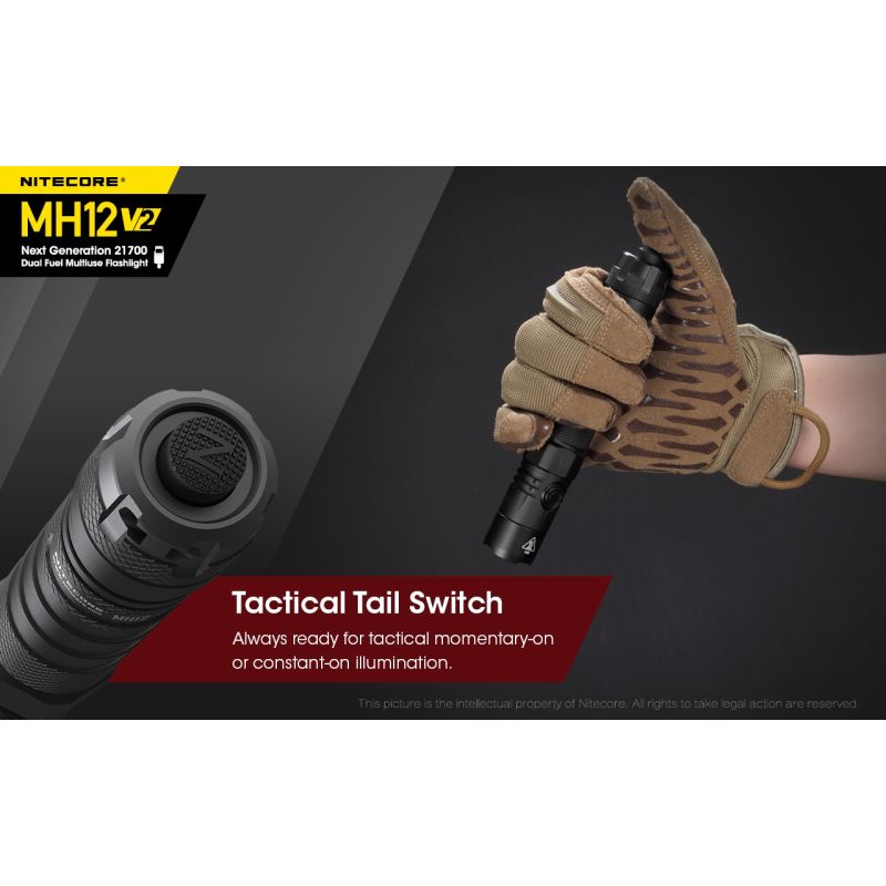 Upptäck Nitecore MH12 V2 XP-L2 V6 LED-ficklampa 1200 lumen idealisk för utomhusbelysning och äventyrsutflykter