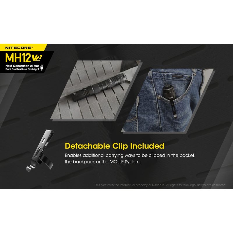 Upptäck Nitecore MH12 V2 XP-L2 V6 LED-ficklampa 1200 lumen idealisk för utomhusbelysning och äventyrsutflykter