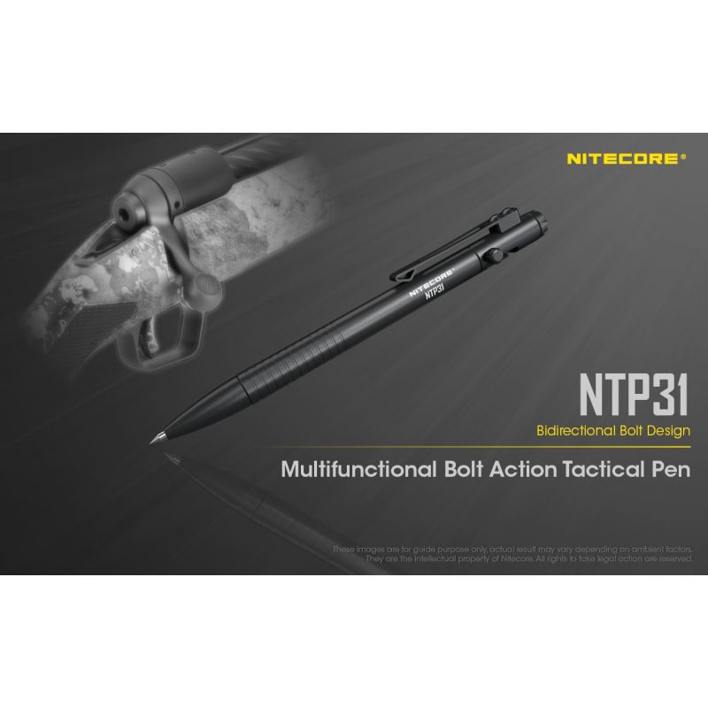 NITECORE NTP31 multifunktionell bult-action aluminiumlegering penna med glasbrytare och hållbar konstruktion