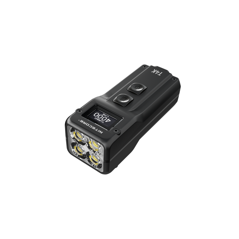 Nitecore T4K kraftfull portabel nyckelring ficklampa 4000 lumen XP-L2 V6 LEDs USB-C laddning pålitlig utomhusutrustning