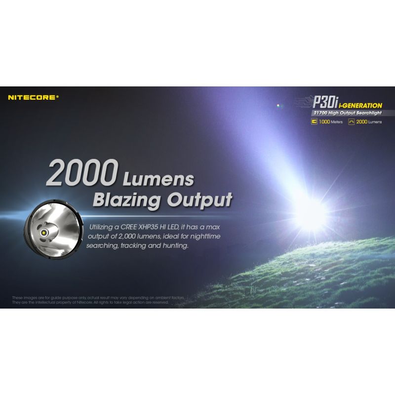 Upptäck Nitecore P30i XHP35 HI LED ficklampa 2000 lumen 1000 meter ljuskast för nattutforskning och äventyr