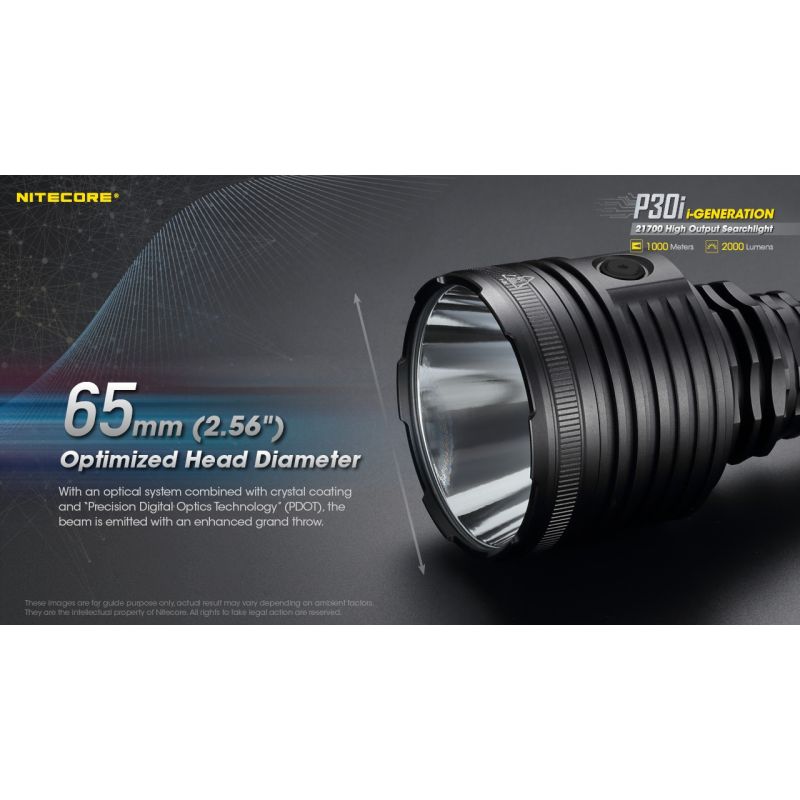 Upptäck Nitecore P30i XHP35 HI LED ficklampa 2000 lumen 1000 meter ljuskast för nattutforskning och äventyr