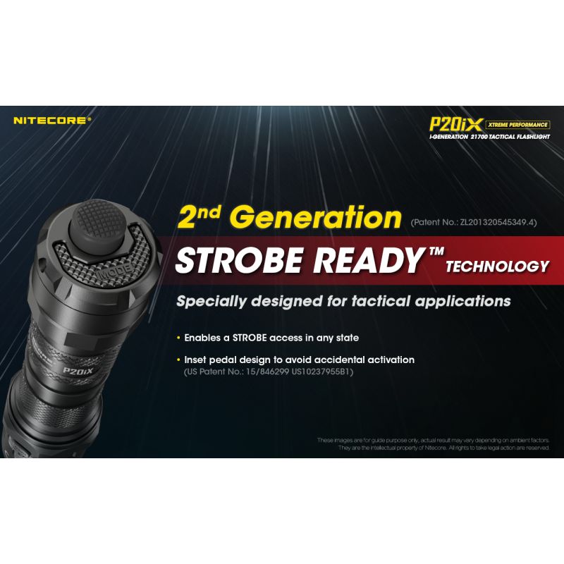 Nitecore P20iX taktisk ficklampa 4000 lumen med XP-L2 V6 LED USB-C portabel och slitstark för camping