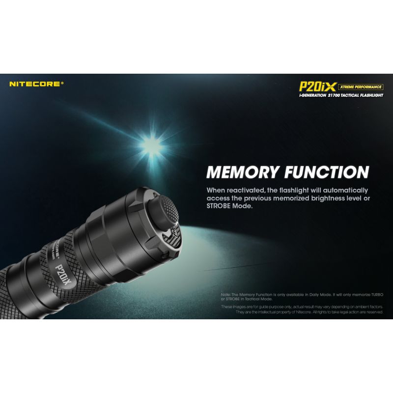 Nitecore P20iX taktisk ficklampa 4000 lumen med XP-L2 V6 LED USB-C portabel och slitstark för camping