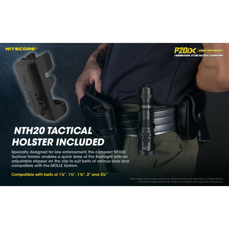 Nitecore P20iX taktisk ficklampa 4000 lumen med XP-L2 V6 LED USB-C portabel och slitstark för camping