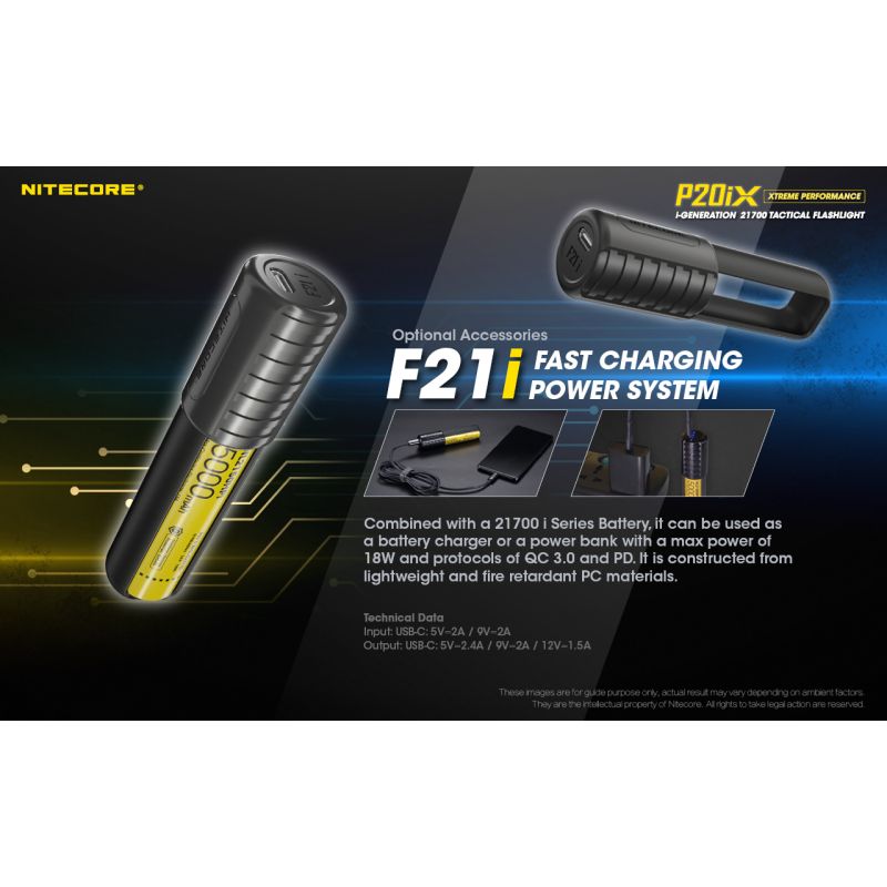 Nitecore P20iX taktisk ficklampa 4000 lumen med XP-L2 V6 LED USB-C portabel och slitstark för camping