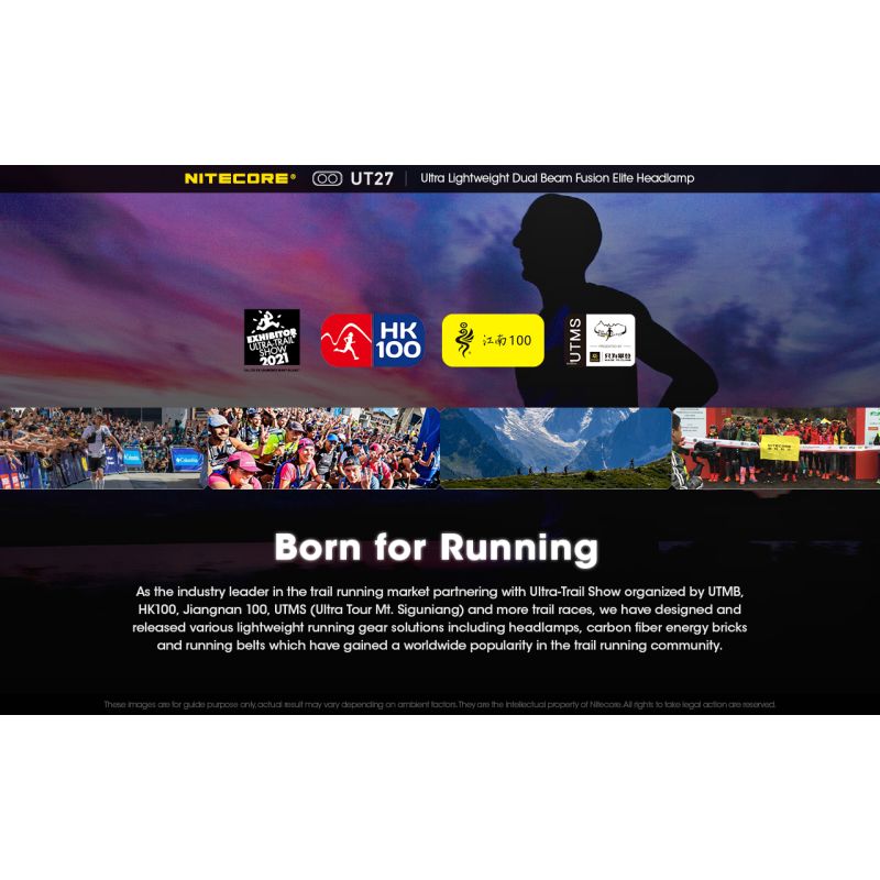 Nitecore UT27 pannlampa 520 lumen mångsidiga belysningslägen robust design för nattäventyr och stjärnskådning