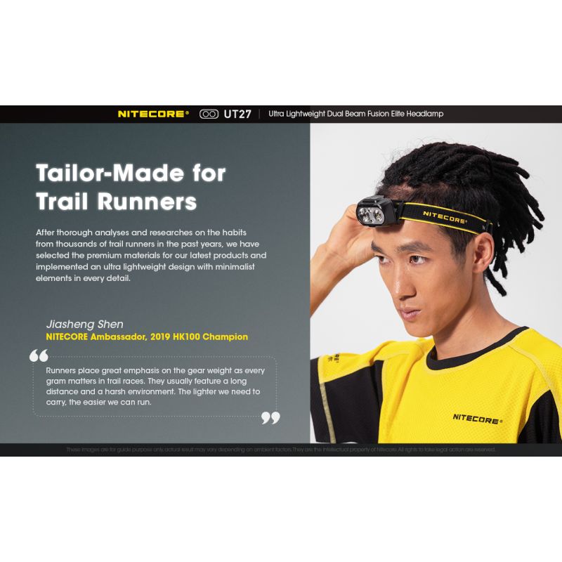 Nitecore UT27 pannlampa 520 lumen mångsidiga belysningslägen robust design för nattäventyr och stjärnskådning