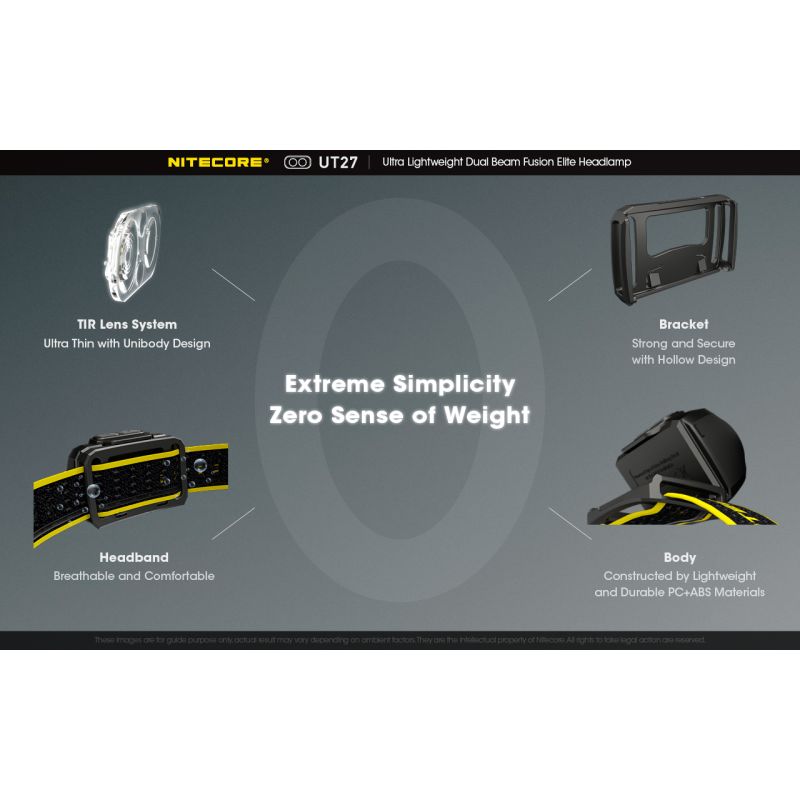 Nitecore UT27 pannlampa 520 lumen mångsidiga belysningslägen robust design för nattäventyr och stjärnskådning