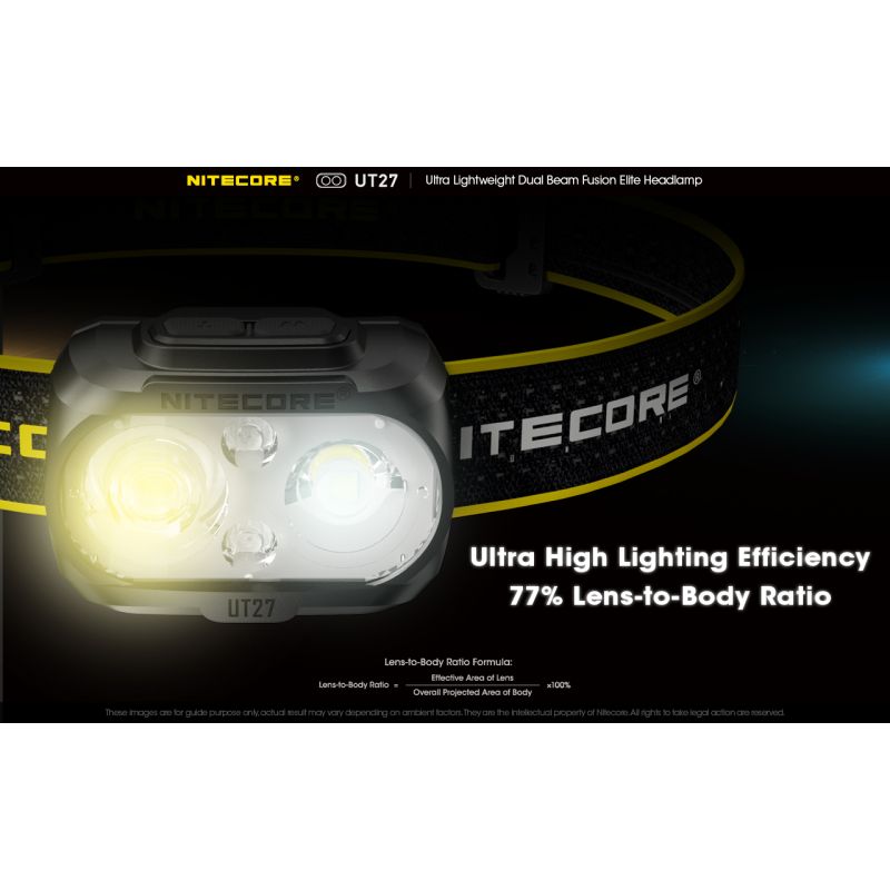 Nitecore UT27 pannlampa 520 lumen mångsidiga belysningslägen robust design för nattäventyr och stjärnskådning