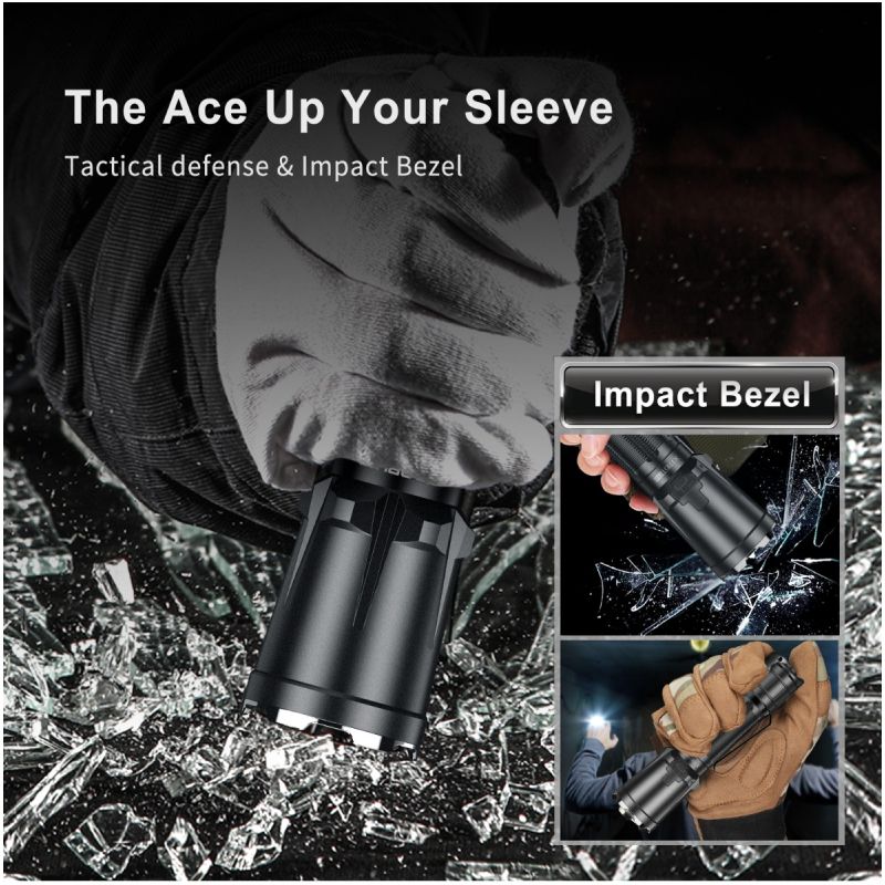 Klarus XT11GT PRO V2.0 med Luminus SST-70 hög lumen ficklampa 3300 lumen USB-C uppladdningsbar nödficklampa