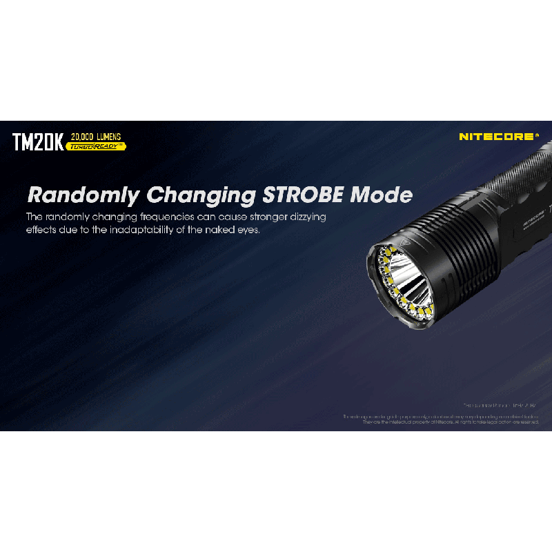 Nitecore TM20K högpresterande LED-ficklampa 20000 lumen USB-C uppladdningsbar perfekt för äventyrsutrustning