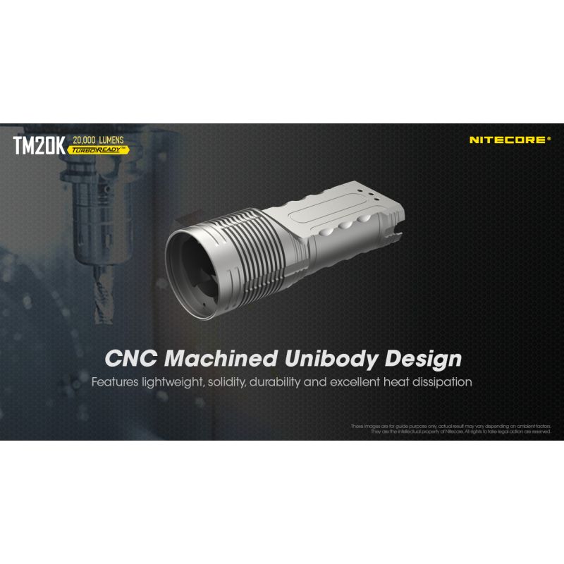 Nitecore TM20K högpresterande LED-ficklampa 20000 lumen USB-C uppladdningsbar perfekt för äventyrsutrustning