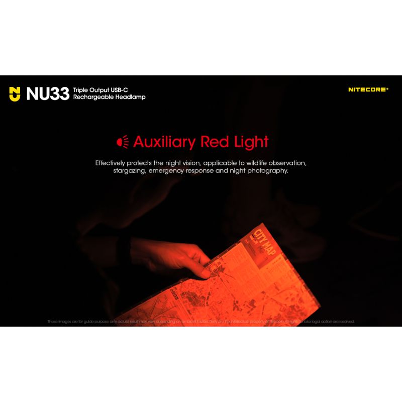 Nitecore NU33 USB-C uppladdningsbar pannlampa 700 lumen hög CRI LED hållbar vattentät perfekt för utomhus