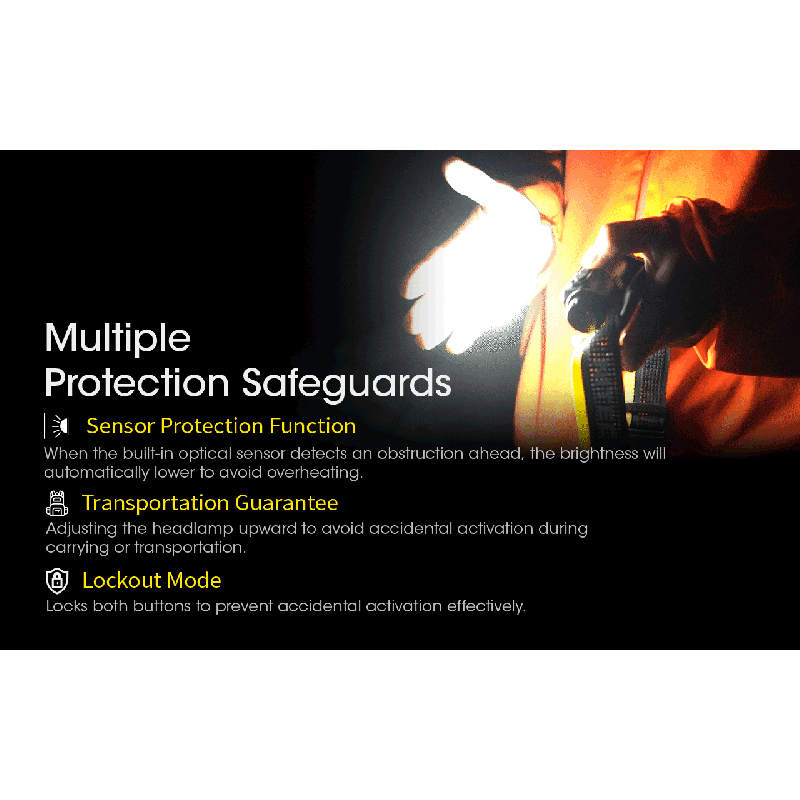 NITECORE NU43 uppladdningsbar pannlampa 1400 lumen lång batteritid perfekt för vandring utomhuscamping fiske