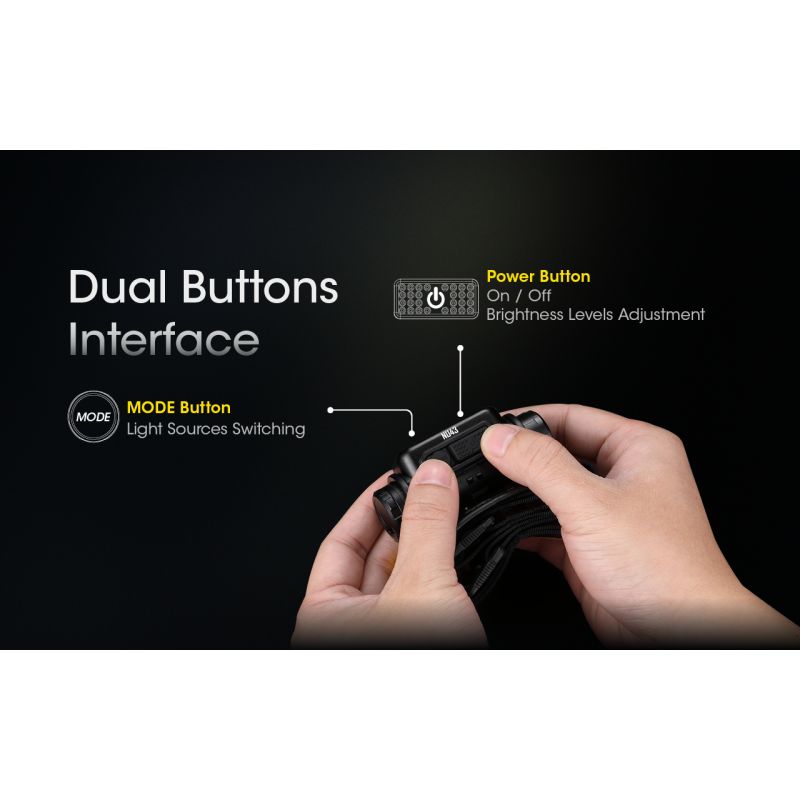 NITECORE NU43 uppladdningsbar pannlampa 1400 lumen lång batteritid perfekt för vandring utomhuscamping fiske