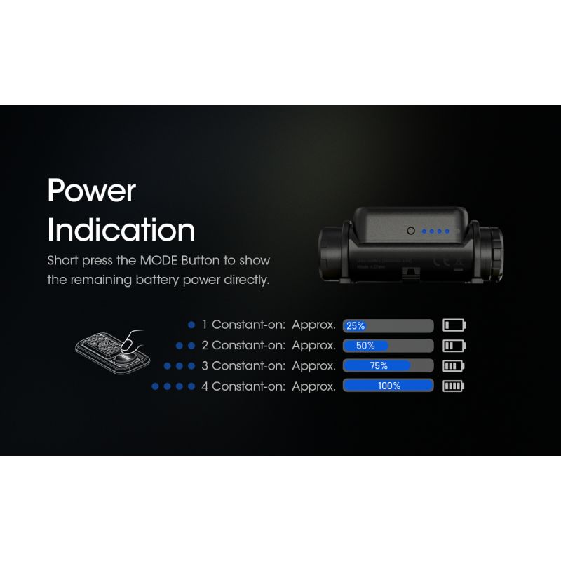 NITECORE NU43 uppladdningsbar pannlampa 1400 lumen lång batteritid perfekt för vandring utomhuscamping fiske